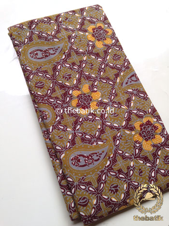 Kain Batik Cap Tulis Bahan Baju Warna Kehijauan