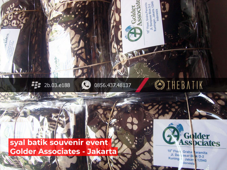 Syal Batik untuk Souvenir Event Perusahaan - GOLDER ASSOCIATES INDONESIA