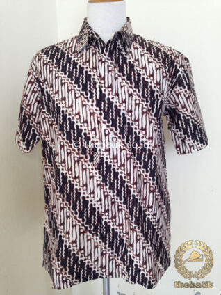 Kemeja Batik Pendek Motif Parang Seling Jogja
