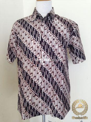 Kemeja Batik Pendek Motif Parang Seling Jogja