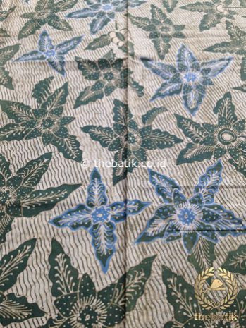 Kain Batik Tulis Warna Alam Bantulan Gringsing Hijau Biru