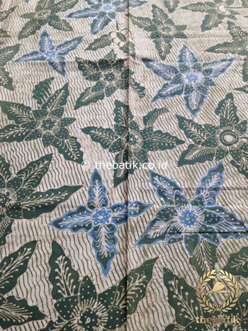 Kain Batik Tulis Warna Alam Bantulan Gringsing Hijau Biru