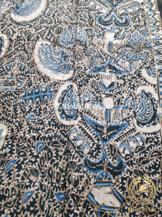 Kain Batik Tulis Warna Alam Motif Semen Indigo Hitam