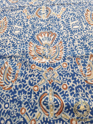 Kain Batik Tulis Warna Alam Motif Sido Mukti Coklat Biru