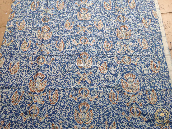 Kain Batik Tulis Warna Alam Motif Sido Mukti Coklat Biru