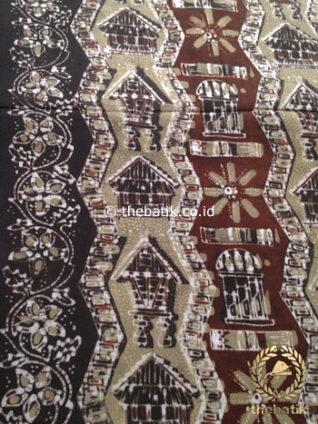 Kain Batik Warna Alam Motif Rumah Etnik