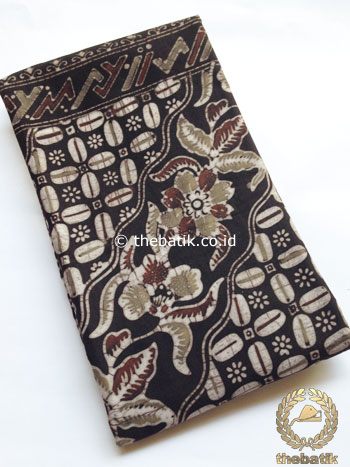 Kain Batik Warna Alam Motif Kawung Seling Kembang