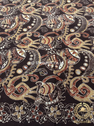 Bahan Kain Baju Batik Warna Alam Motif Ikan Kontemporer