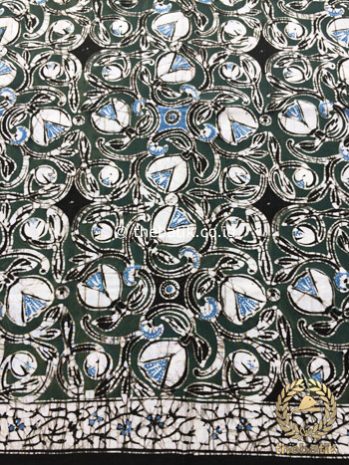 Bahan Kain Baju Batik Warna Alam Indigo Kembang Payung