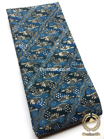 Bahan Kain Baju Batik Warna Alam Indigo Parang Gondosuli
