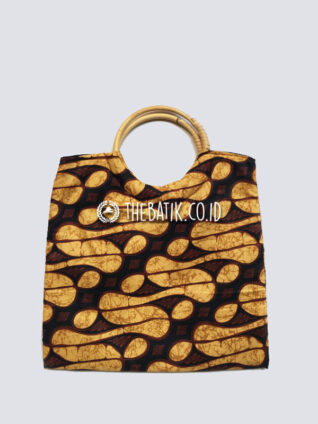 Souvenir Tas Batik Jogja Handle Rotan Klasik
