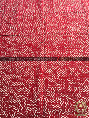 Kain Bahan Baju Batik 2 Meteran Motif Anyaman Merah