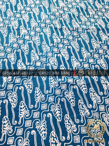 Kain Batik Bahan Baju 2 Meteran Motif Parang Biru Muda