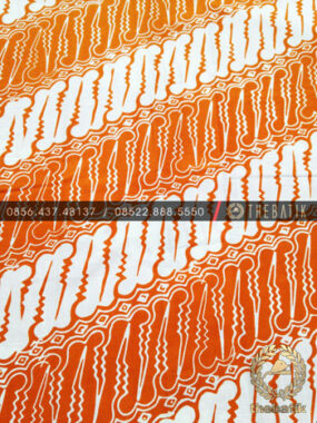 Kain Batik Bahan Baju 2 Meteran Motif Parang Curigo Jingga