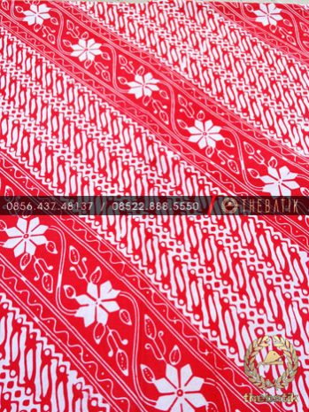 Kain Batik Bahan Baju 2 Meteran Parang Kembang Jambon Pink