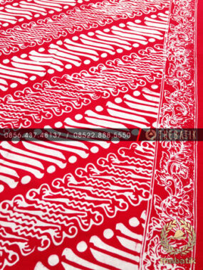 Kain Batik Bahan Baju 2 Meteran Motif Parang Merah