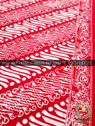 Kain Batik Bahan Baju 2 Meteran Motif Parang Merah