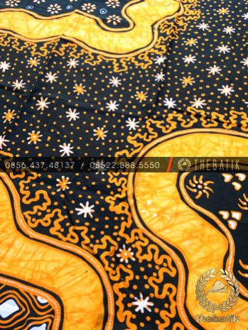 Kain Bahan Baju Batik Tulis Modern Kuning