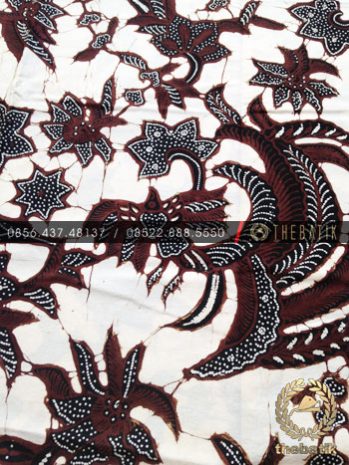 Kain Bahan Baju Batik Tulis Motif Burung Latar Putih