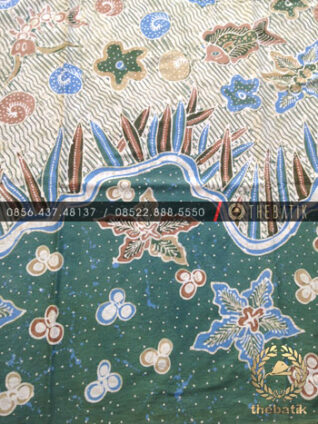 Kain Bahan Baju Batik Tulis Warna Alam Biota Laut