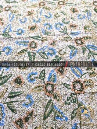 Kain Bahan Baju Batik Tulis Warna Alam Gringsing Floral