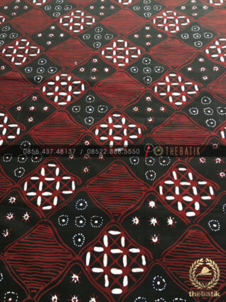Kain Batik Tulis Jogja Motif Sekar Jagad Latar Hitam