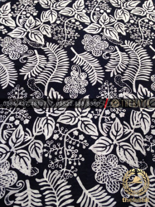 Kain Batik Sleman Motif Parijotho Warna Hitam