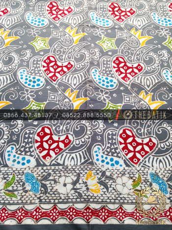 Grosir Kain Batik Primisima Coletan Modern Abu-Abu