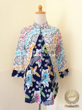 Model Baju Batik Modern Wanita – Dress Rompi Bolero