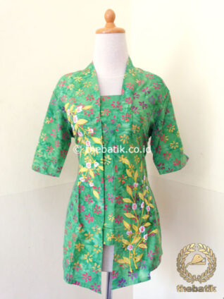 Model Baju Batik Kerja Wanita – Kebaya Bordir Modern Hijau