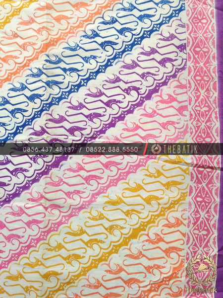 Batik Modern Motif Klasik Parang Pelangi Warna-Warni