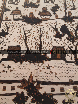 Batik Tulis Cirebon Motif Keraton Coklat Krem