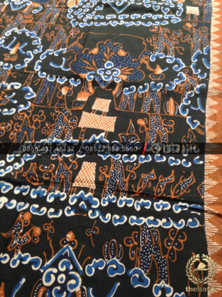 Batik Tulis Cirebon Motif Keraton Latar Hitam