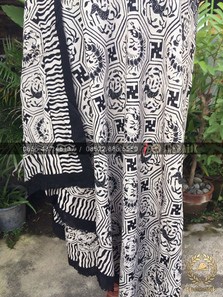 Kain Batik Paris – Bahan Baju Motif Heksagonal Hitam Putih