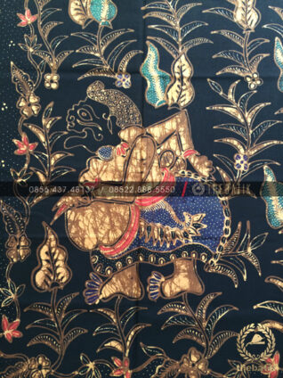 Bahan Baju Batik – Kain Batik Tulis Motif Wayang Semar Latar Hitam