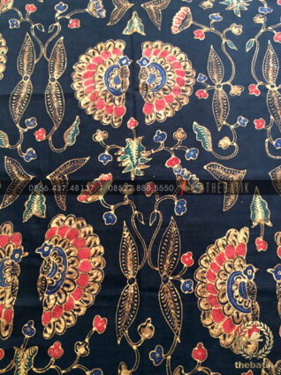 Bahan Kemeja Batik – Kain Batik Tulis Motif Babon Angrem Latar Hitam