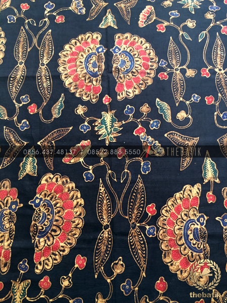 Bahan Kemeja Batik – Kain Batik Tulis Motif Babon Angrem Latar Hitam