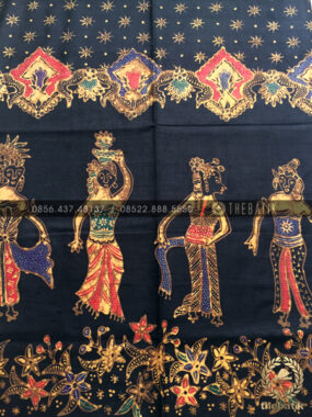 Bahan Dress Batik – Kain Batik Tulis Motif Mapeed Bali Latar Hitam