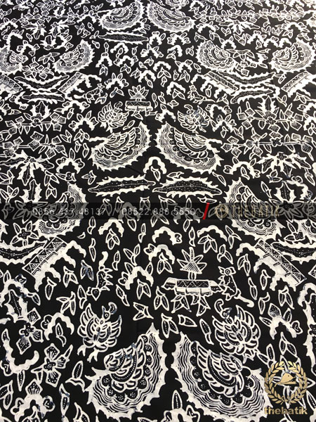 Kain Batik Tulis Jogja Motif Semen Romo Hitam
