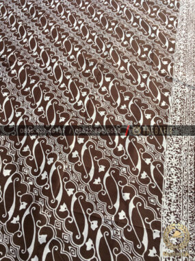 Kain Batik Bahan Seragam Motif Parang Coklat