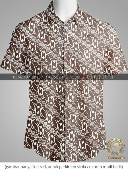 Jual Kain Batik  Bahan  Seragam Motif Parang  Coklat 