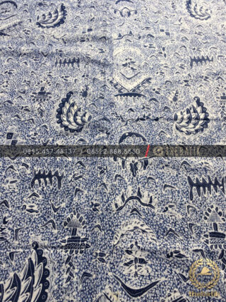 Kain Batik Tulis Solo Motif Sawat Gurdo Latar Putih