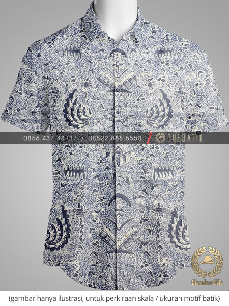 Kain Batik Tulis Solo Motif Sawat Gurdo Latar Putih