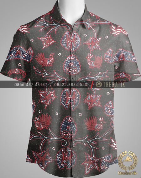 Kain Batik Tulis Jogja Motif Wahyu Tumurun Hitam