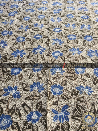 Kain Batik Tulis Bahan Seragam Motif Gringsing Colet Biru