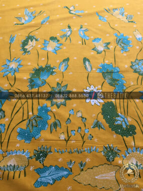 Kain Batik Tulis Buketan Floral Kuning