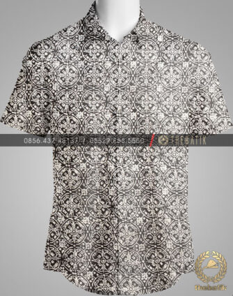 Model Baju Kemeja Seragam Batik Kantor / Keluarga Motif Klasik-5