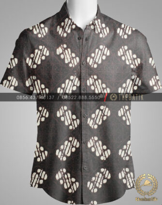 Model Baju Kemeja Seragam Batik Kantor / Keluarga Motif Klasik-1