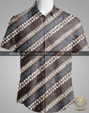 Model Baju Kemeja Seragam Batik Kantor / Sarimbit Keluarga Klasik-4