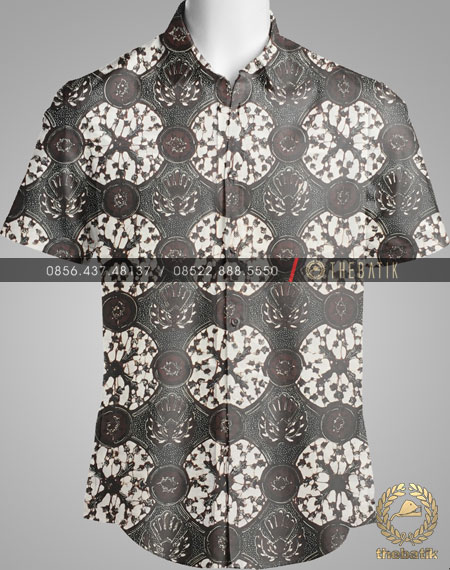 Model Baju Kemeja Seragam Batik Kantor / Keluarga Motif Klasik-4